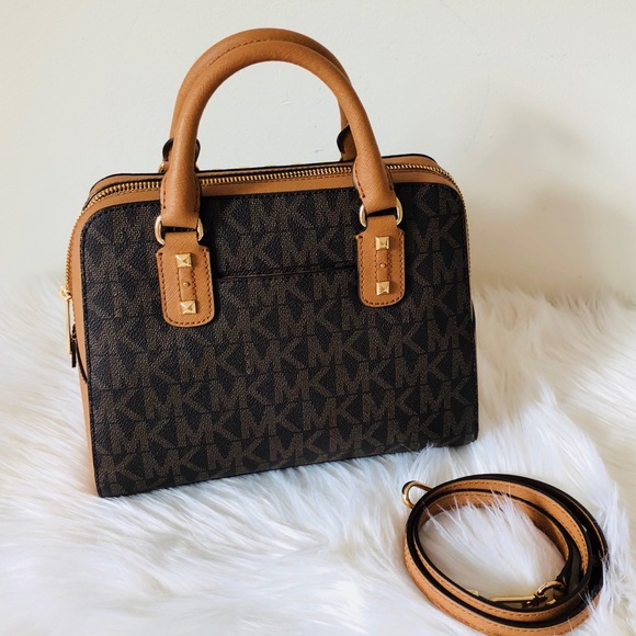 NWT Michael Kors Sandrine Studded satchel handbag - Picture 6 of 8